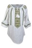 Bluza dama tip ie 024, alb crystal/verde , marimea 2XL, Casual, Bumbac