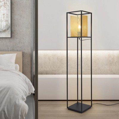 Lampa de podea, lux.pro, PXQD-0015 Southport, 123 x 22 x 22 cm, 1 x E27, max. 40W, metal, negru, auriu HausGarden Leisure foto