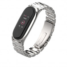 Curea otel inoxidabil Tech-Protect Stainless Xiaomi Mi Band 5/6/6 NFC Silver foto