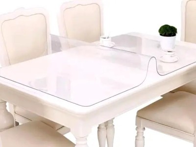 Fata de masa transparenta, 220x100 cm, grosime 0,6 mm, aspect ca de sticla foto