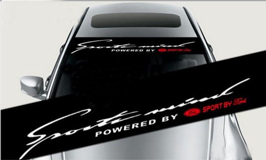 Sticker parasolar auto SPORTS MIND FORD (126 x 16cm)