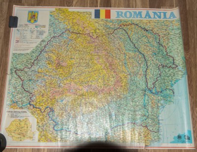 Harta Romania si Republica Moldova 1995 foto
