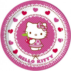 Farfurii pisicuta Hello Kitty Hearts 20cm set 8 buc foto