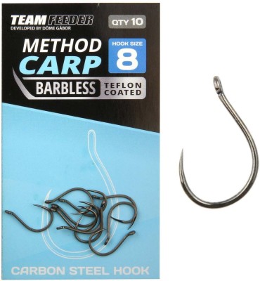 Carlige Team Feeder By Dome Method Carp Barbless, Nr.12, 10buc/pac foto