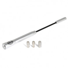 ANTENA AUTO EXTERIOR CROMATA 16.5CM CU 3 ADAPTOARE (4-5-6MM)