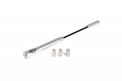 Antena Auto Exterior Cromata 16.5cm Cu 3 Adaptoare (4-5-6mm) Alca 537110 foto