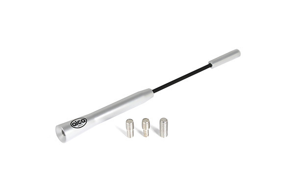 ANTENA AUTO EXTERIOR CROMATA 16.5CM CU 3 ADAPTOARE (4-5-6MM)