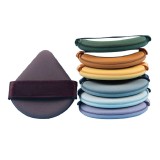 Set 7 bureti de machiaj triunghi flippy, reutilizabili, utilizare umeda sau uscata, 5.5 x 5.5 x 1.3 cm, powder puff, multicolor