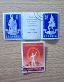 Lot 3 Timbre Romania 1960 Ziua Victoriei Bilet de Campanie PMR Congres Stampilate - RO1