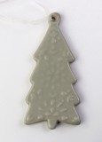 Cumpara ieftin Decoratiune Craciun - Porcelain Tree on String, grey 4x10cm | Drescher