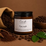 Cafea prăjită lum&acirc;nare parfumată din ceară naturală de soia 100g