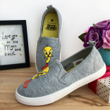 Adidasi gri cu Tweety Looney Tunes / pantofi sport fete baieti 34 35 cod 0928