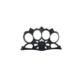 Pumnal tip box, rozeta autoaparare, lup, 1 cm grosime, negru