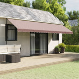 vidaXL P&acirc;nză de rezervă copertină, dungi maro, 6 m 367785