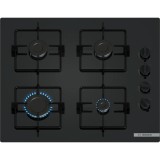 Plita incorporabila Bosch POP6B6K30, Gaz, 4 arzatoare, 60 cm, Oprire de siguranta, Negru