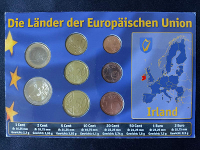 Euro set - Irlanda 2003-2008 de la 1 cent la 2 euro, 8 monede foto