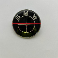 Emblema capota BMW negru 74 mm