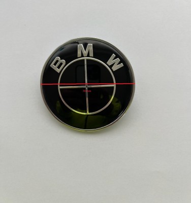 Emblema capota BMW negru 74 mm foto