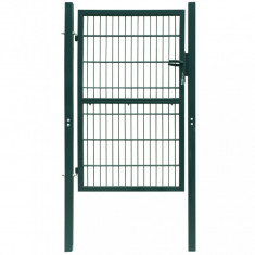 vidaXL Poartă pentru gard 2D (simplă), verde, 106x210 cm