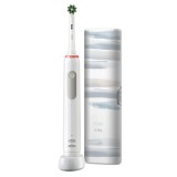 Periuta de dinti electrica Oral-B Pro 3 White + Trusa de calatorie, 3 programe, 1 capat, Alb