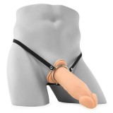 Dildouri strap-on - Fantasy X-Tensions Extensie Scobita din Silicon cu Strap-on 20cm - culoarea Pielii