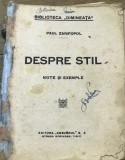 X. CRT Interbelica - Biblioteca Dimineata - Despre stil