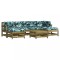 Set mobilier de gradina cu perne, 7 piese, lemn de pin tratat
