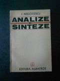 I. NEGOITESCU - ANALIZE SI SINTEZE