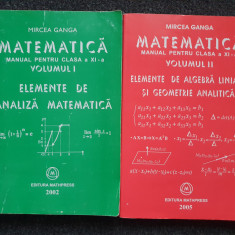 MATEMATICA MANUAL PENTRU CLASA A XI-A - Mircea Ganga (2 volume)