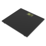 Cantar de baie Omega, 72 x 30.5 mm, ecran LCD, sticla, maxim 150 kg, Negru