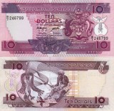 Bancnota Solomon Islands 10 Dolari, 1986, UNC, Oceania, Numismatica, Insulele Solomon
