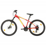 Bicicleta montana cu 21 viteze, roata 27,5 inci, rosu, 38 cm GartenMobel Dekor, vidaXL