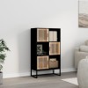 Gossi dulap inalt, negru, 70x35x125 cm, lemn prelucrat
