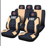 Set Huse Scaune Universale Compatibile cu Fiat &ndash; Negru/Crem