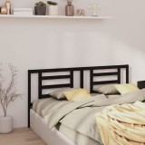 VidaXL Tăblie de pat, negru, 166x4x100 cm, lemn masiv de pin