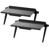 Set 2 buc, Raft Reglabil de Depozitare pentru TV sau Monitoare LCD, Maxim 4 Kg, 30 x 11 x 3 cm, Negru