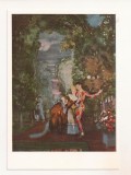 FA133 -Carte Postala - RUSIA - State Tretyakov Gallery - K.A. Somov. Harlequin and lady, necirculata 1968
