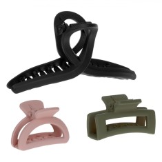 Set Clame de Păr, 3 Buc, Multicolor, Plastic