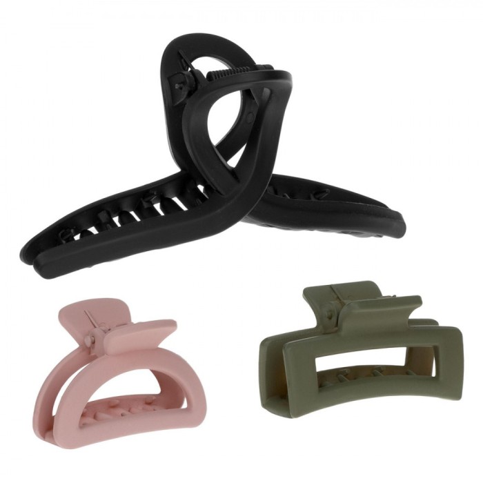 Set Clame de Păr, 3 Buc, Multicolor, Plastic