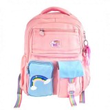 Cumpara ieftin Rucsac Mercaton din Material Oxford cu Jucarie de Plus, 35 L, Bretele Captusite, 45x30x20 cm, Roz