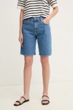 Pepe Jeans pantaloni scurți jeans BERMUDA SHORT HW femei, uni, high waist, PL801189ND3