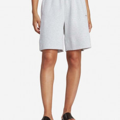 adidas Originals pantaloni scurți femei, culoarea gri, melanj, high waist IC5267-grey