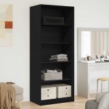 vidaXL Dulap cu raft Stejar Negru 80 x 50 x 200 cm Lemn compozit 3378503