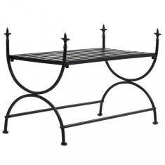 vidaXL Bancă &icirc;n stil vintage, negru, metal, 83x42x55 cm
