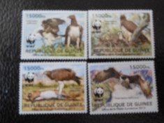 Guineea-Fauna wwf,pasari de prada-serie completa,nestampilate MNH foto