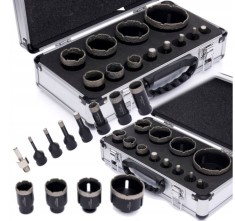 Set carote diamantate piatra gresie faianta beton 6-68mm M14 12piese (KD11227)