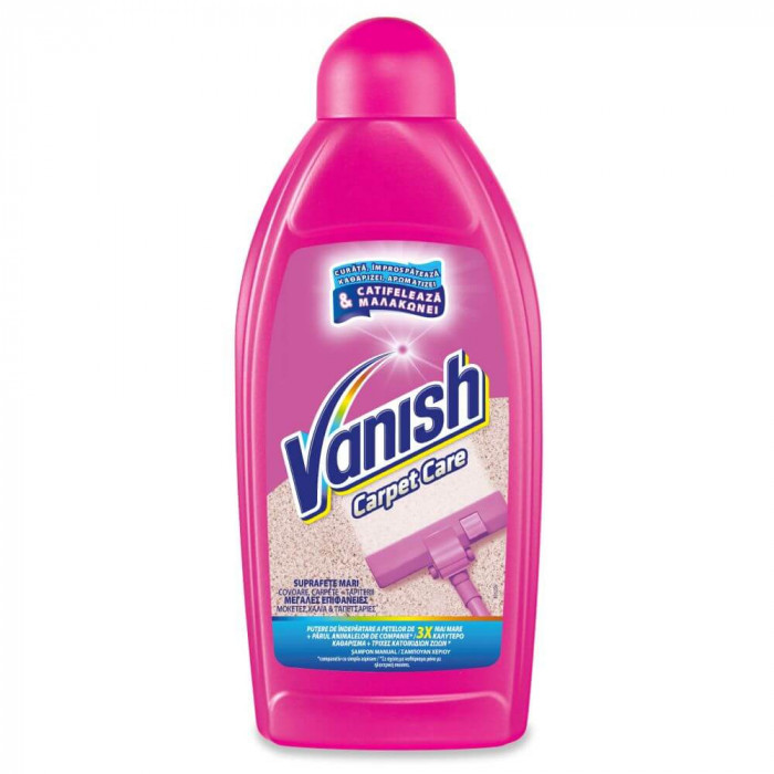 Sampon pentru Covoare Vanish 3 in 1, 500 ml, Solutii Covoare, Sampon pentru Covoare, Detergent Covoare, Detergent Manual pentru Covoare, Solutii Curat