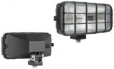 Set 2 Proiectoare Auto Faza Lunga Dreptunghiulare 180x86mm H3 12/24V cu Grila Protectie Universale Omologate E20