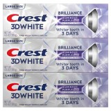 Set 3 paste de dinți Crest 3D White Brilliance Vibrant Peppermint, 130 g fiecare, albire și protecție &icirc;mpotriva cariilor
