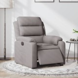 VidaXL Fotoliu rabatabil electric, gri taupe, material textil